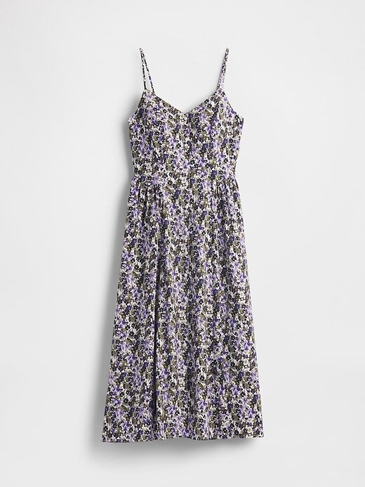 Vestido longo com decote em V floral Vestido longo com decote em V floral