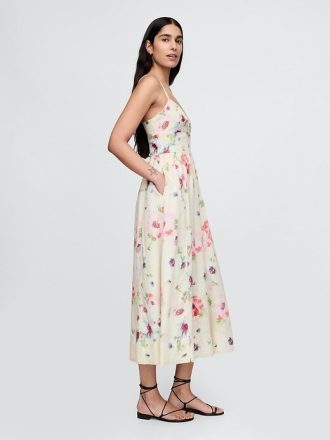 Vestido longo com espartilho