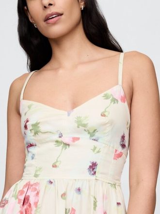 Vestido longo com espartilho