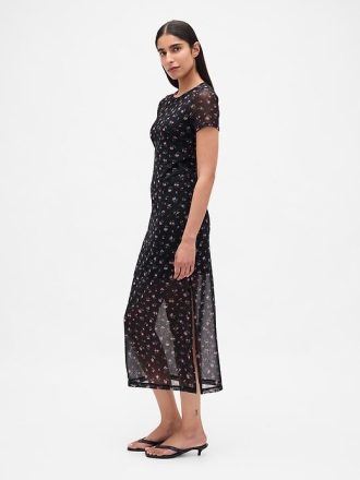 Vestido longo de malha