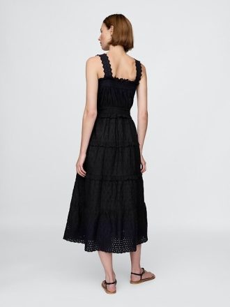 Vestido midi com ilhós Gap × DÔEN