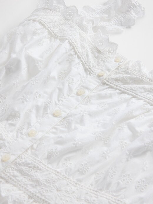 Vestido midi com ilhós Gap × DÔEN Vestido midi com ilhós Gap × DÔEN