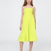 Vestido midi infantil de gaze amassada