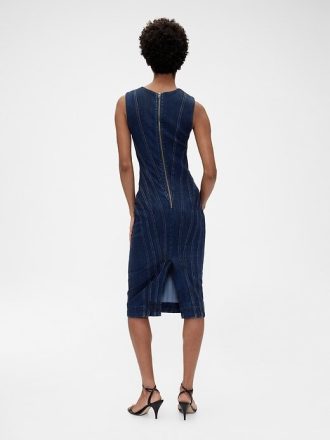 Vestido midi jeans com costura GapStudio