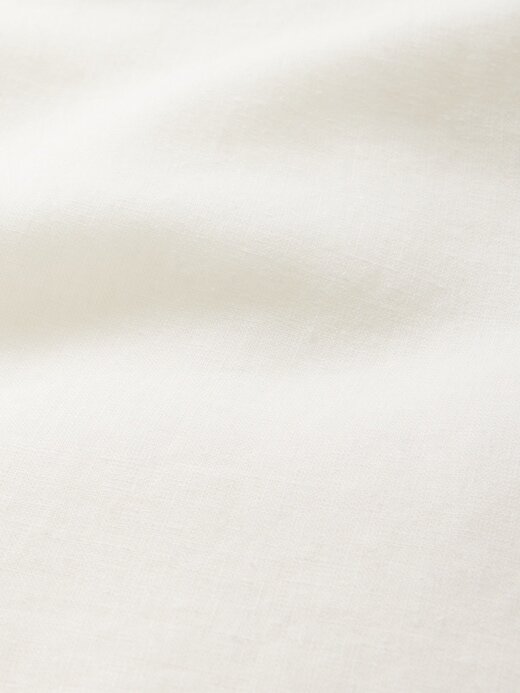 Vestido midi recortado em mistura de linho Vestido midi recortado em mistura de linho