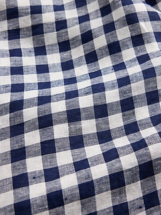 Vestido midi xadrez Gap × DÔEN 100% linho Vestido midi xadrez Gap × DÔEN 100% linho