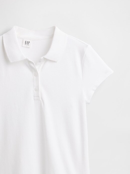 Vestido polo infantil de cintura baixa e uniforme Vestido polo infantil de cintura baixa e uniforme