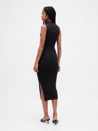 Vestido suéter midi canelado