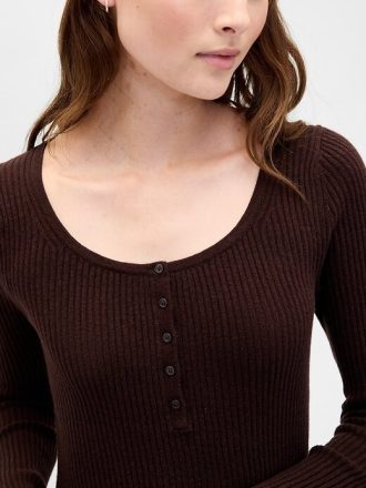 Vestido suéter mini canelado CashSoft